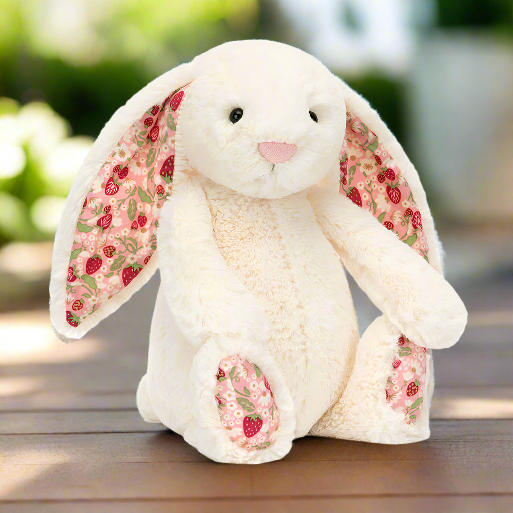  ジェリーキャット Blossom Bunny Berry Blossom Cream Bunny 'Berry' - Official Jellycat