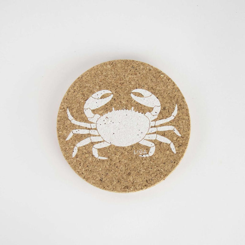 Cork Coaster Set - Crab