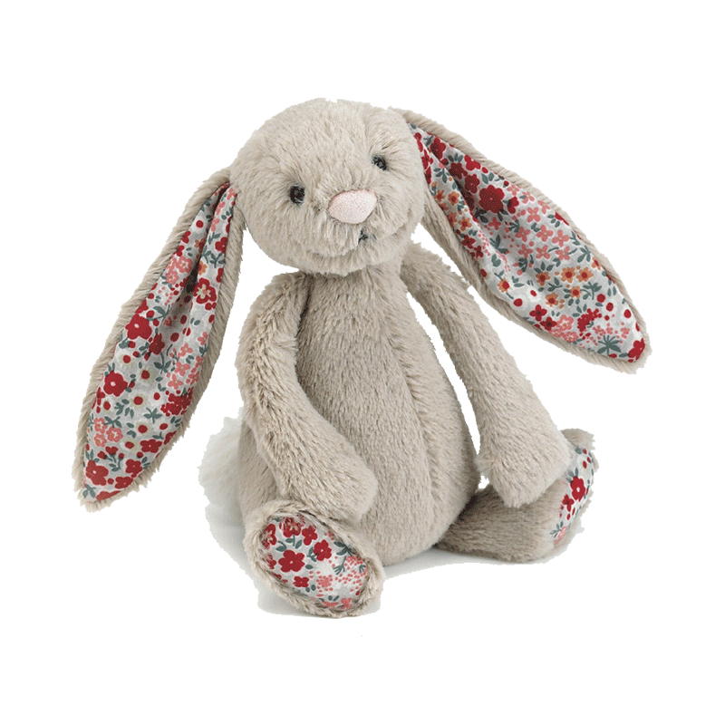 Jellycat Bashful Blossom Beige Bunny small at Bonkers