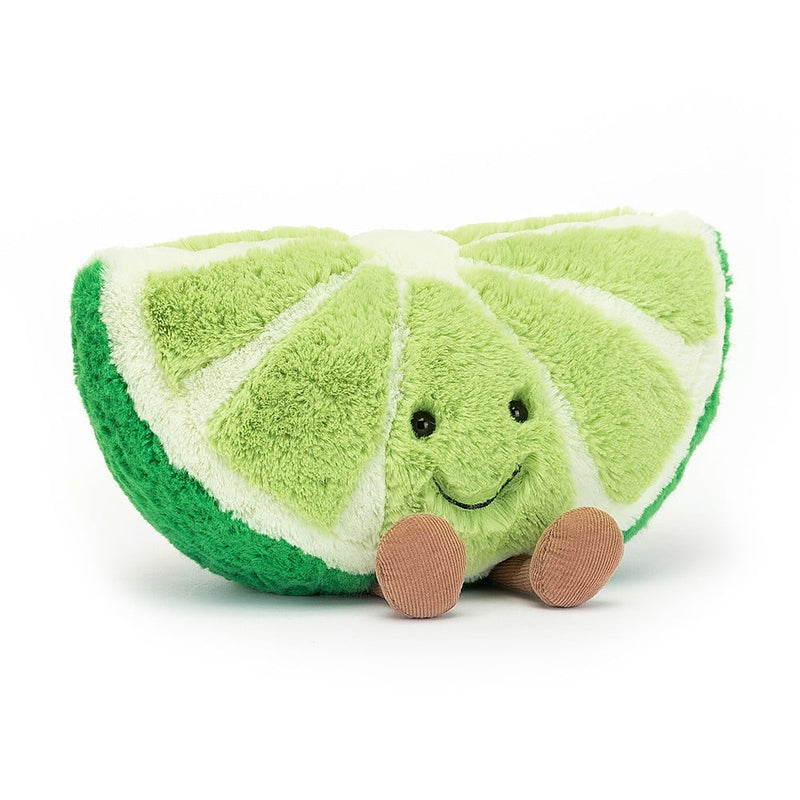 Jellycat Amuseable Slice of Lime front view smiling