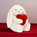 Bashful Red Heart Bunny Medium