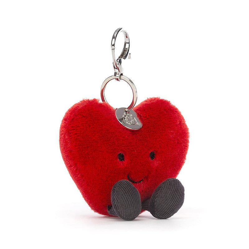 Jellycat Amuseable Heart Bag Charm sitting