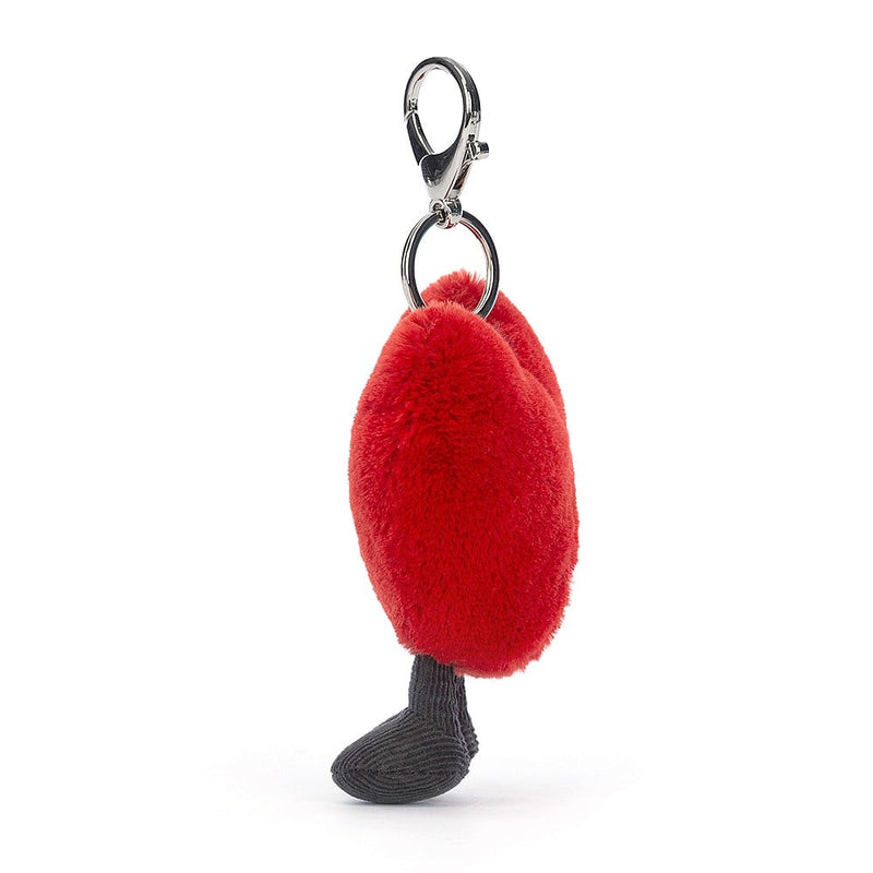 Jellycat Amuseable Heart Bag Charm side view