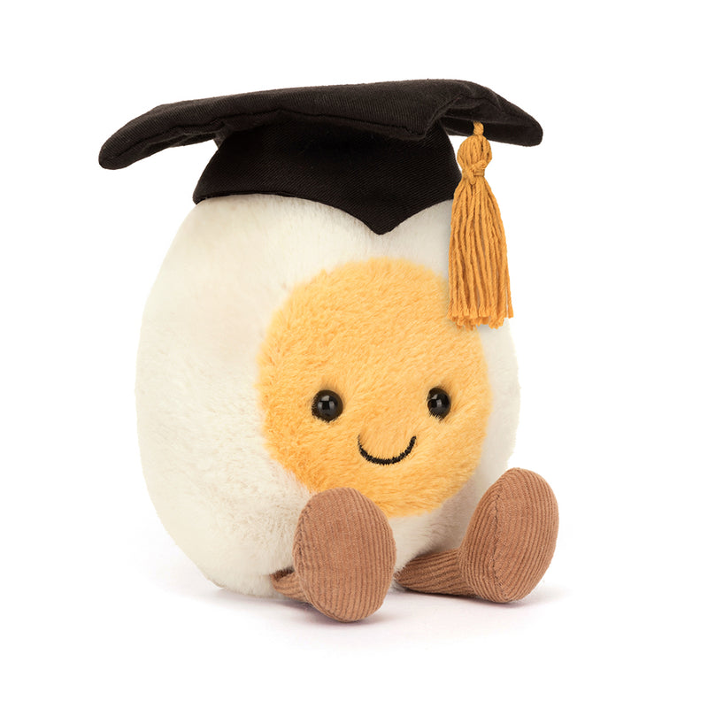 Jellycat Boiled Egg Graduate front side view
