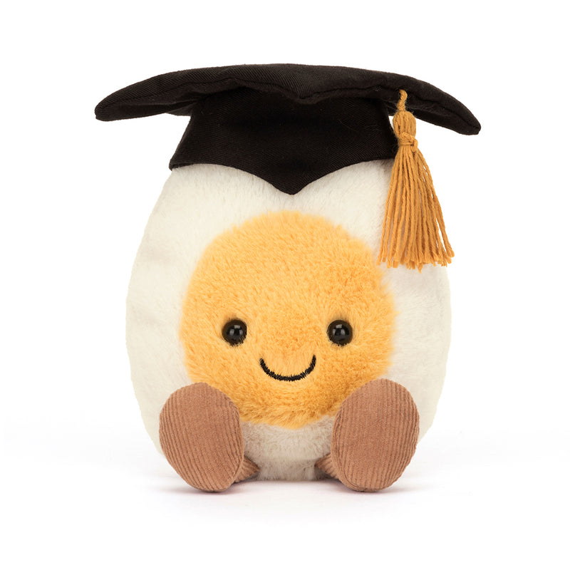 Jellycat Boiled Egg Graduate front view
