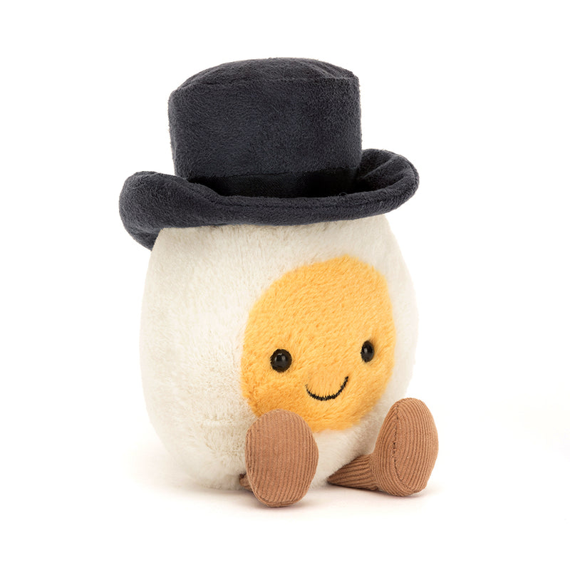 Amuseable Boiled Egg Groom by Jellycat front side view