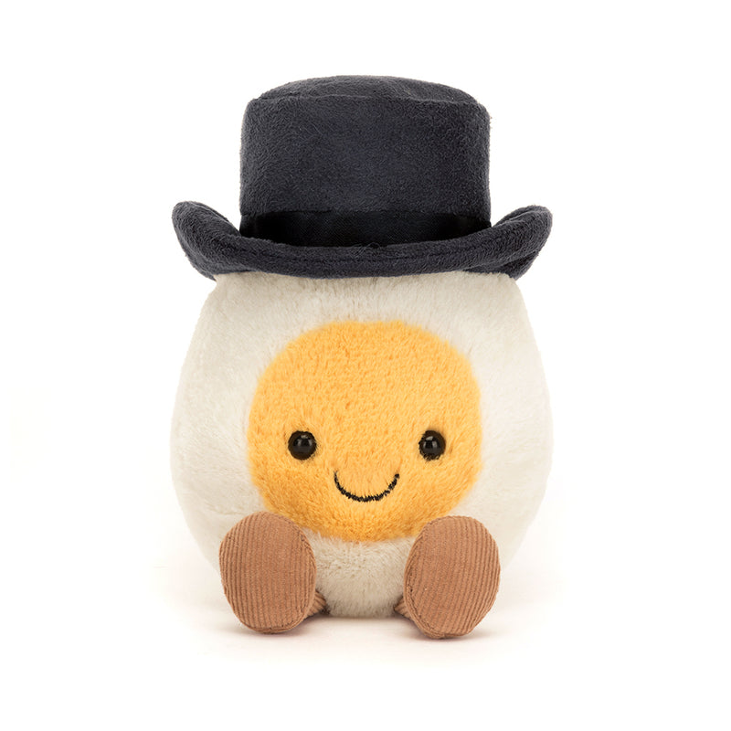Amuseable Boiled Egg Groom by Jellycat front view