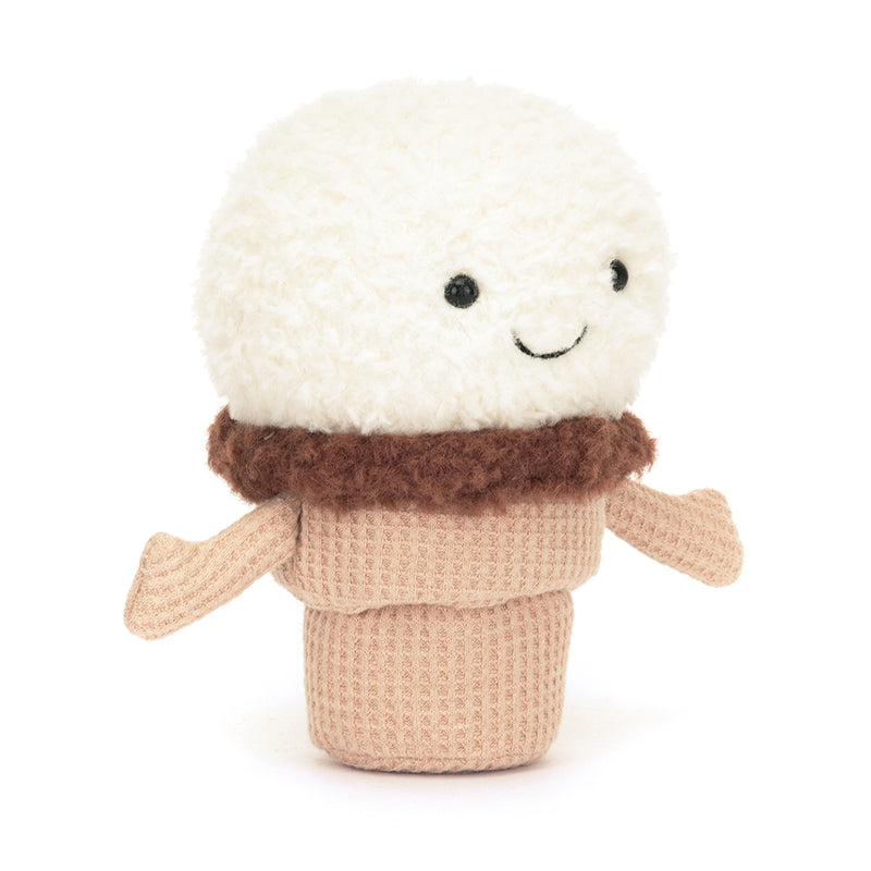 Jellycat Amuseable Ice Cream Cone front side view