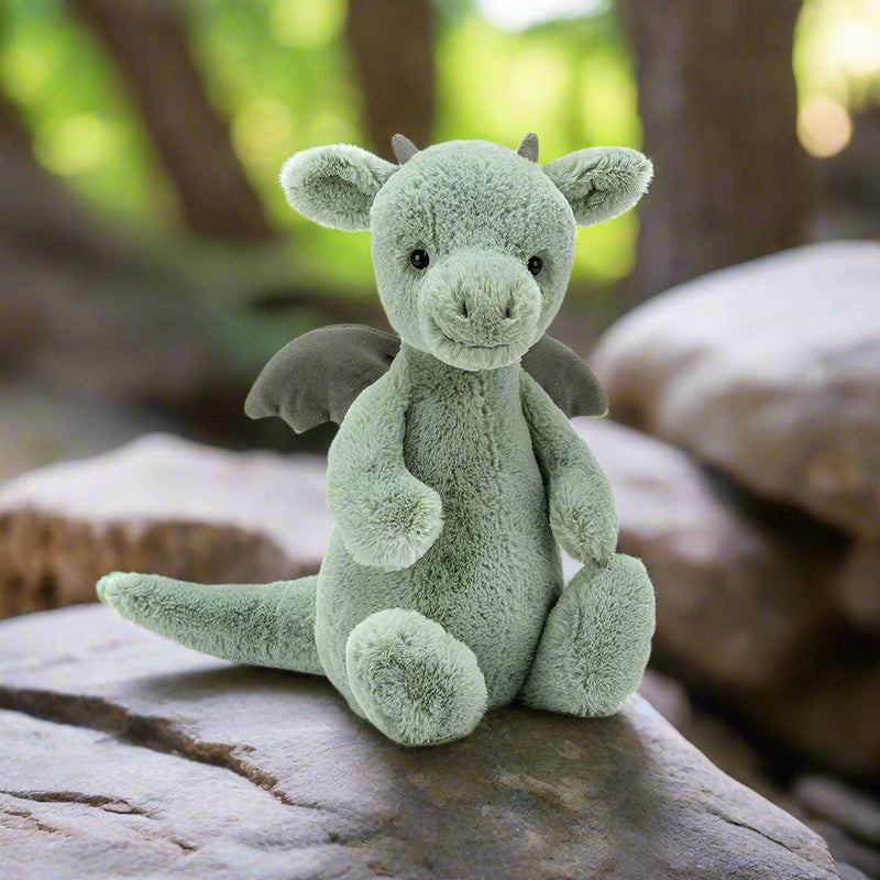 Soft toy dragon by jellycat
