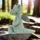 soft toy dragon sitting side view