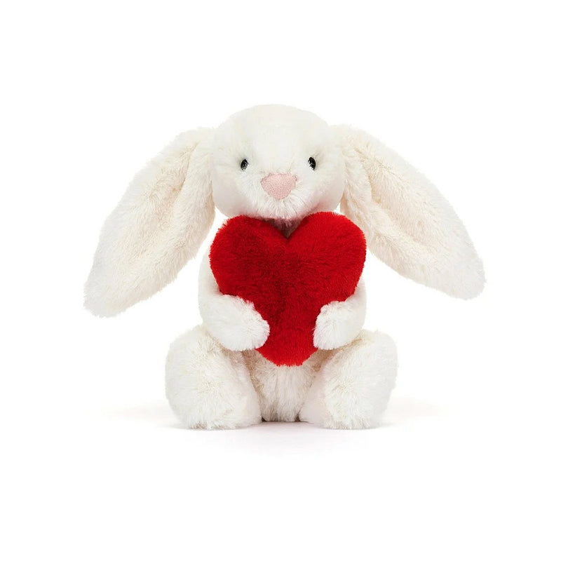 Jellycat Bashful Red Heart Bunny Small  front view