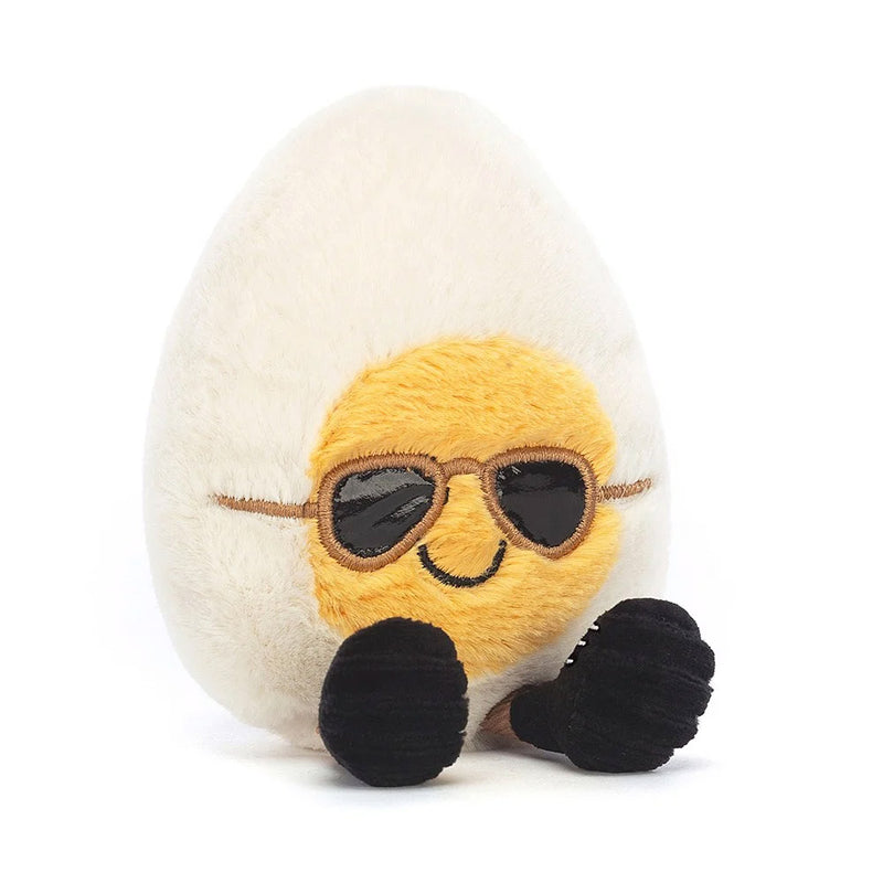 Jellycat Amuseable Boiled Egg Chic Sitting looking cool