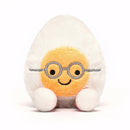 Jellycat Amuseable Boiled Egg Geek sitting front view2