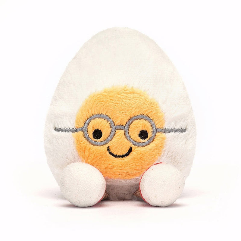 Jellycat Amuseable Boiled Egg Geek sitting front view2