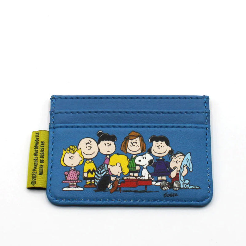 Peanuts Be Kind Card Holder showing the whole Peanuts Gang