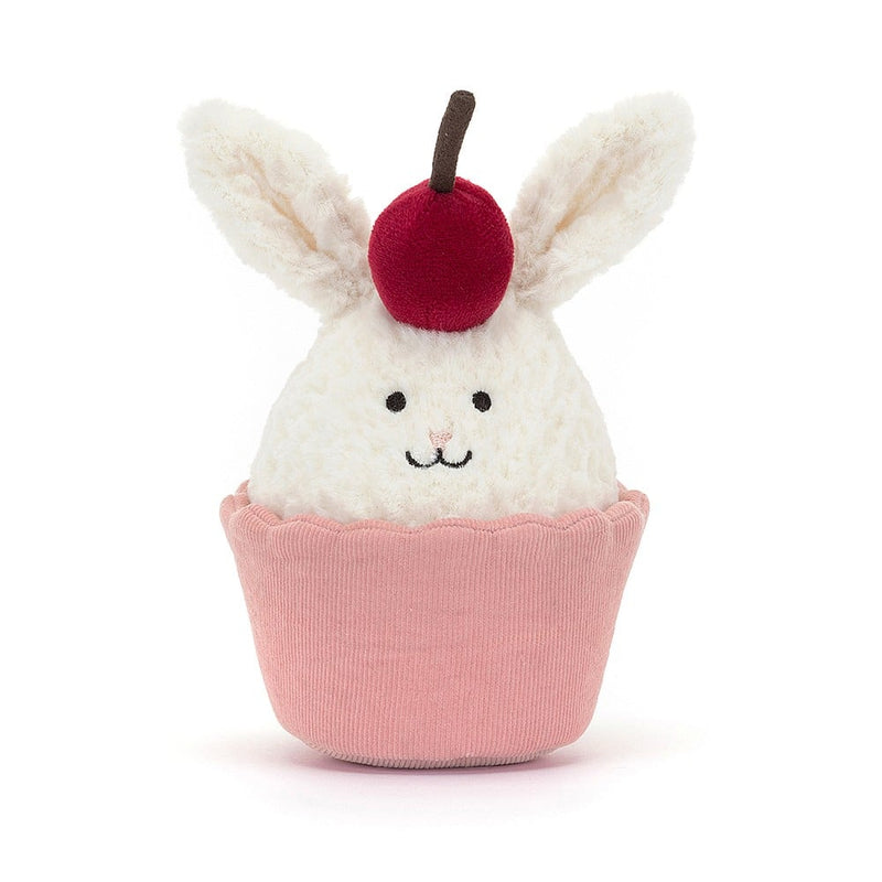 Jellycat Dainty Dessert Bunny Cupcake front view