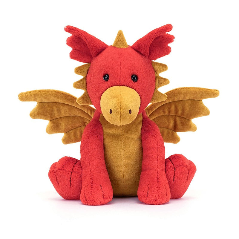 Jellycat Darvin Dragon head-on view
