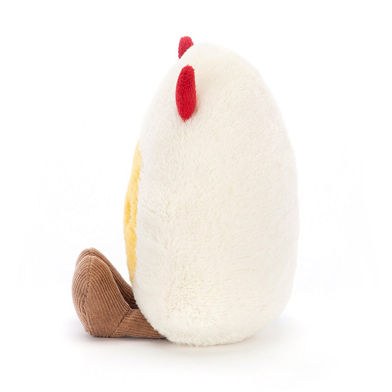 Jellycat Amuseable Devilled Egg side view sitting