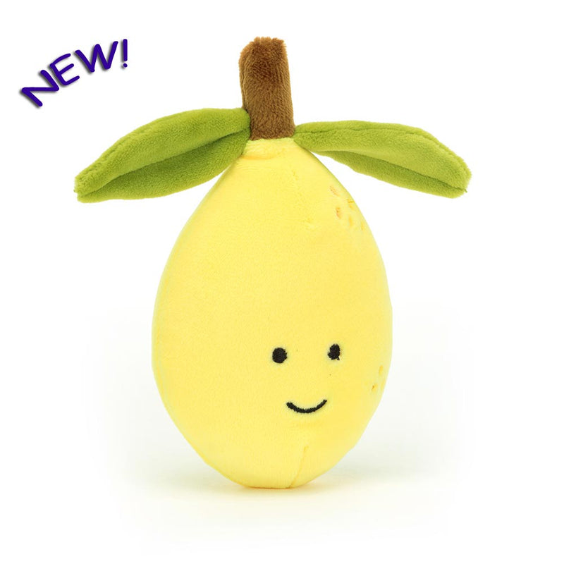 Jellycat soft toy, Fabulous Fruit Lemon front view