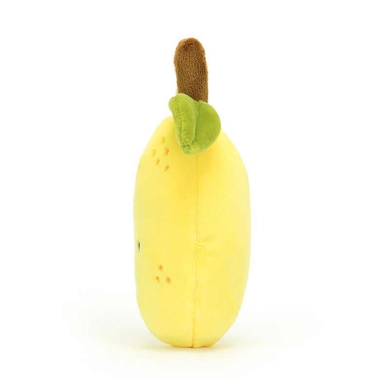 Jellycat soft toy, Fabulous Fruit Lemon side view