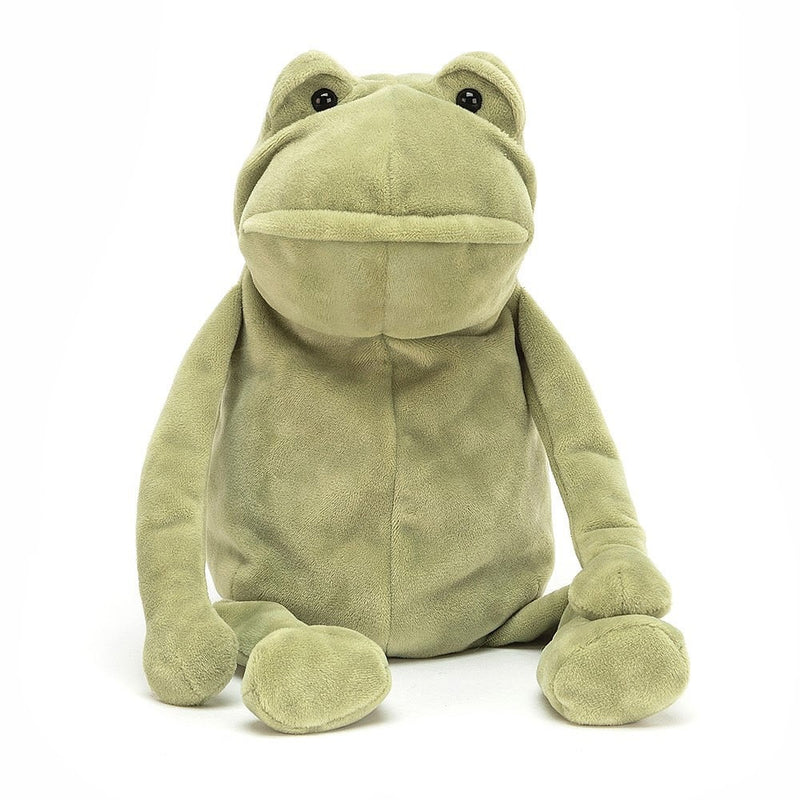 Jellycat Fergus Frog Sitting Front View