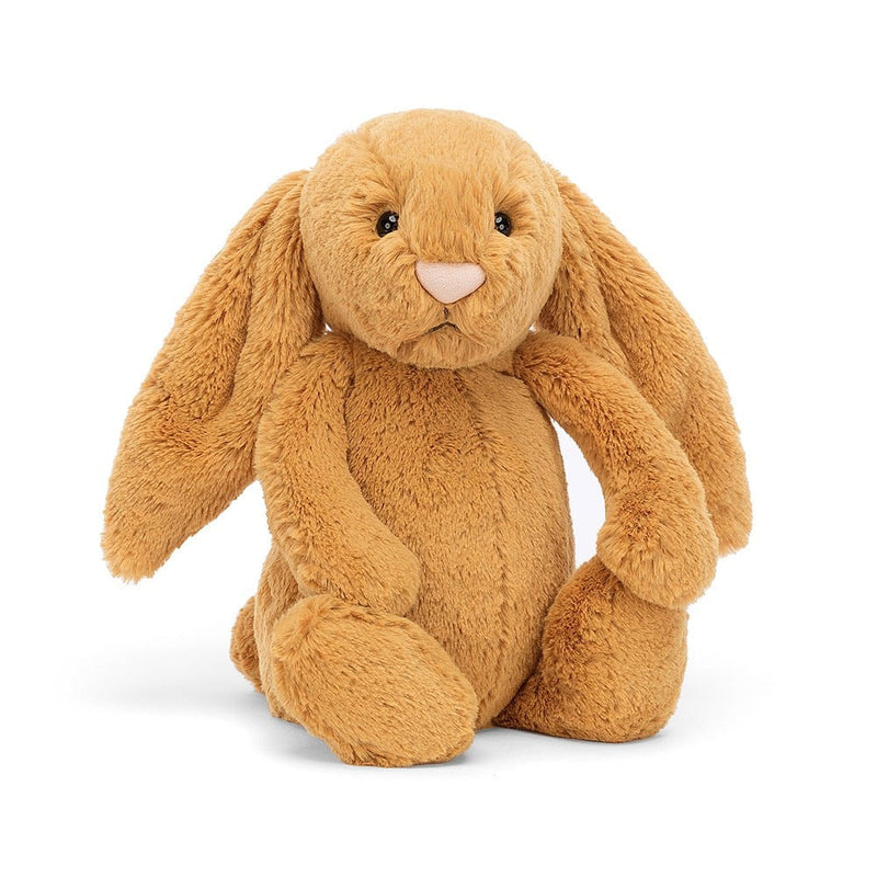 Jellycat Bashful Bunny Golden sitting front view