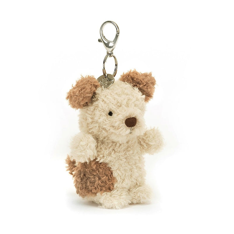 Jellycat Little Pup Bag Charm side front view