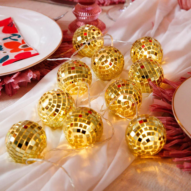 Gold Disco Ball Lights