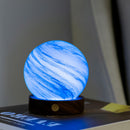 Mini Illuminated glass globe in blue