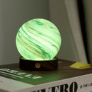 Mini Illuminated glass globe in green