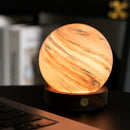 Mini Illuminated glass globe in blue orange