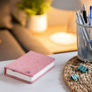 linen pink smart book light closed