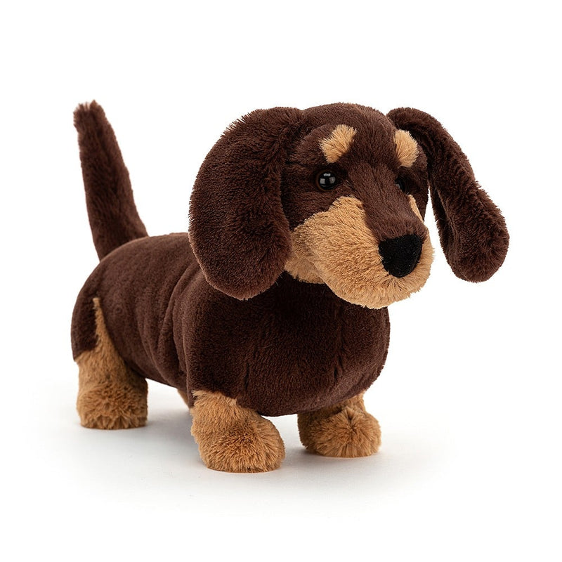 Jellycat Otto Sausage Dog front and side view