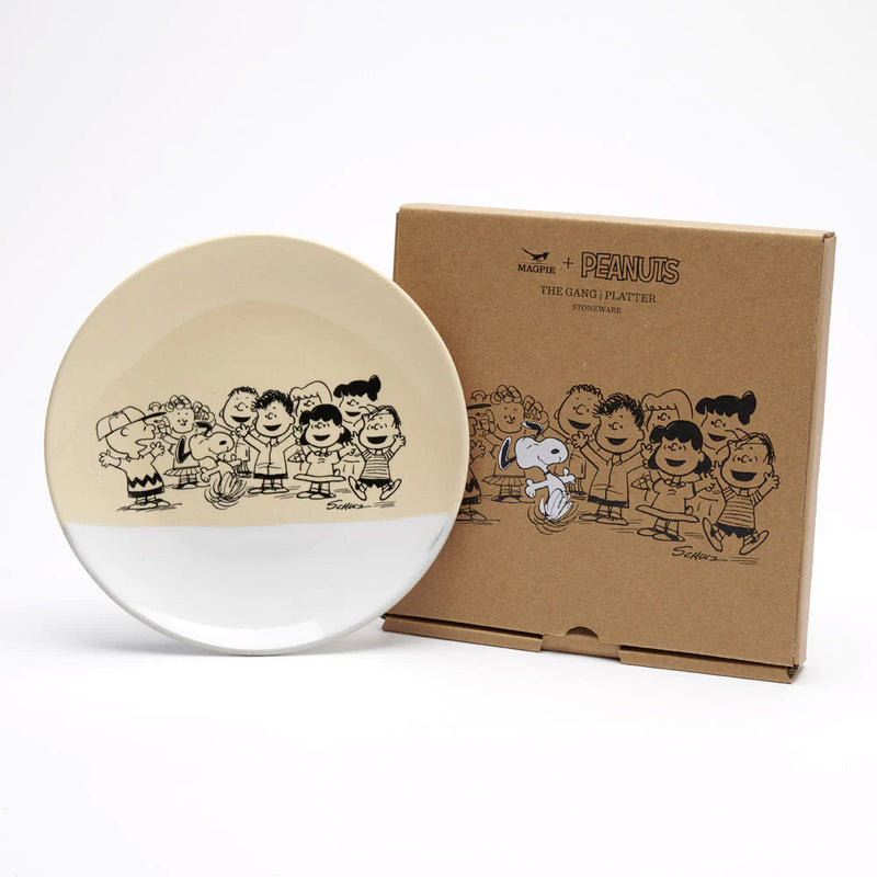 Peanuts Gang Stoneware Platter with Gift Box