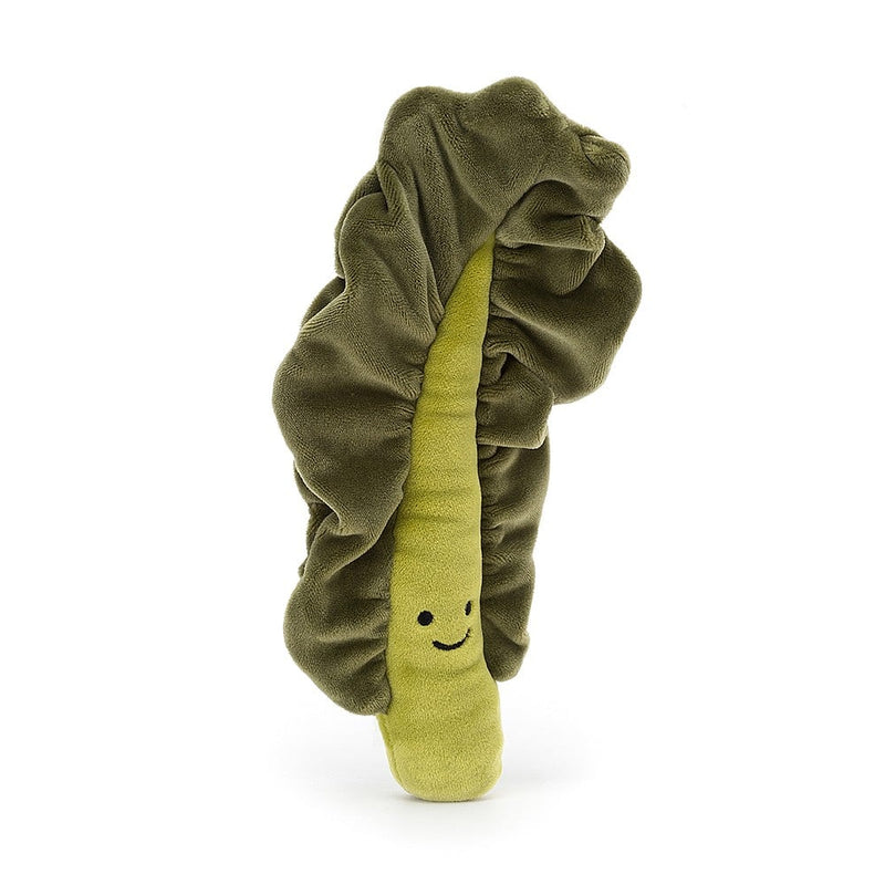 Jellycat Vivacious Vegetable Kale Leaf front view standing