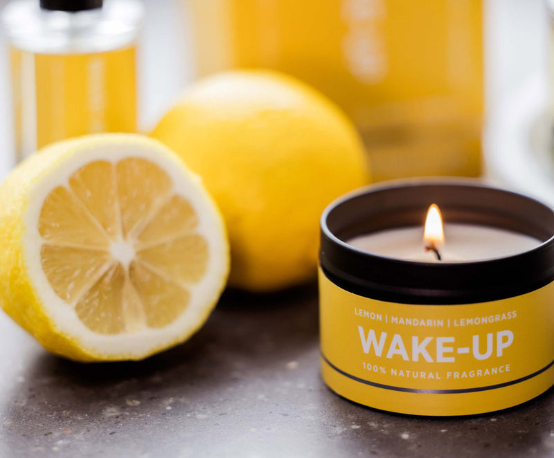Wellbeing Wake Up Scented Candle Tin 2