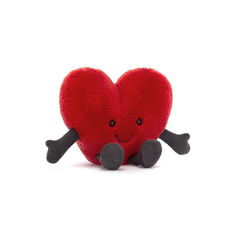 Jellycat Amuseable Red Heart Little Posing whilst sitting