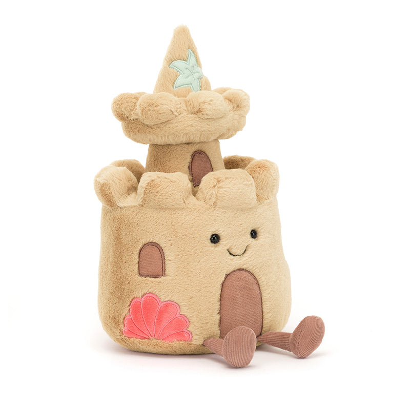 Amuseable Sandcastle by Jellycat front side view
