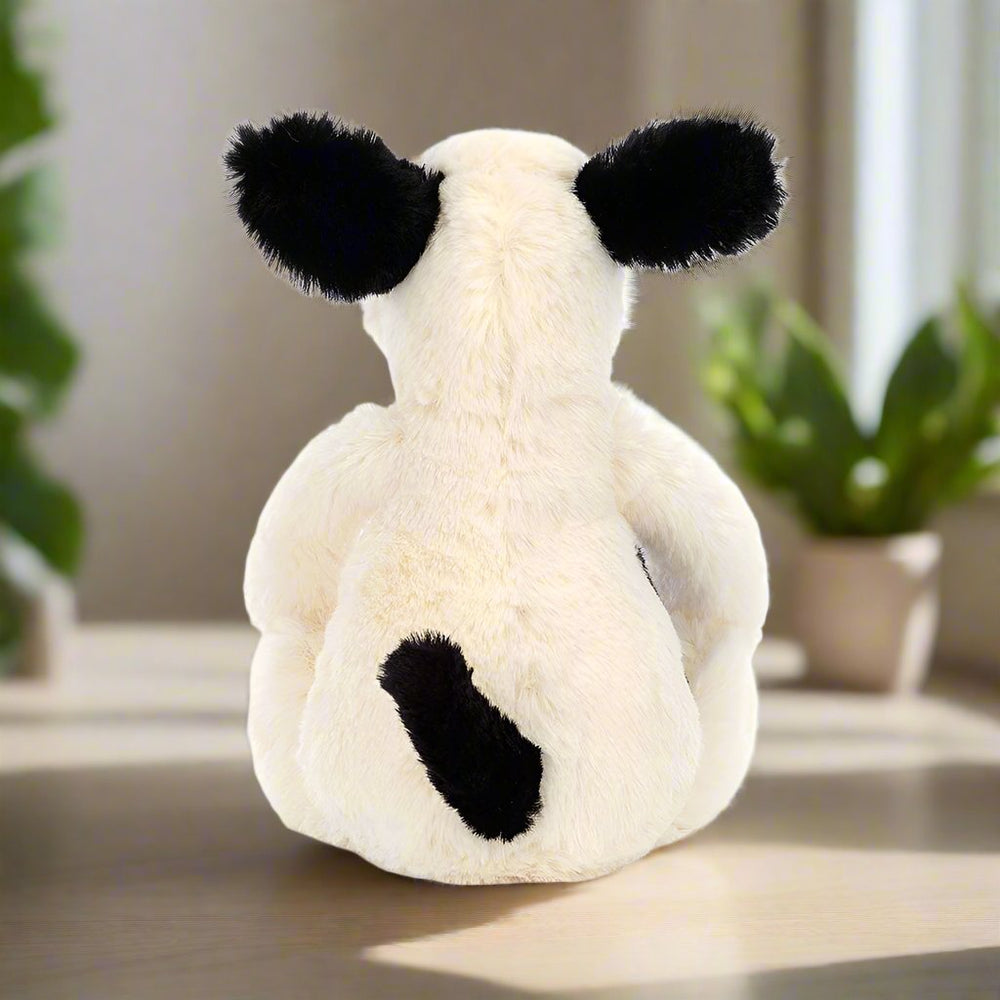Jellycat Bashful Black and Cream Puppy