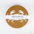 Cork Placemat Set - Crab