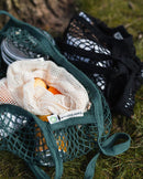 Organic Short Handled String Bag - Duck Egg