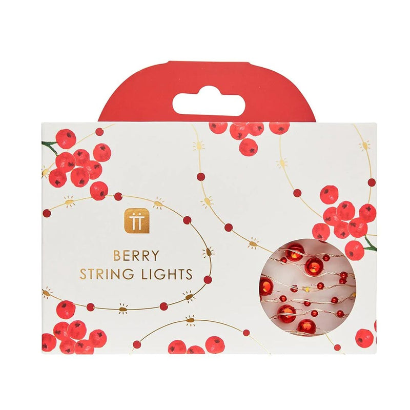 Holly Berry Christmas String Lights