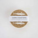 Cork Coaster Set - Mackerel