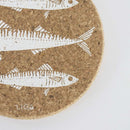 Cork Coaster Set - Mackerel