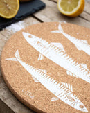 Cork Coaster Set - Mackerel