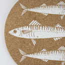 Cork Placemat Set - Mackerel