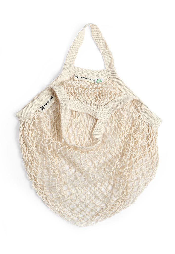 Hand String Bags Organic Short Handled String Bag - Natural