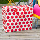 Red on White Spotlight Jumbo Storage Bag