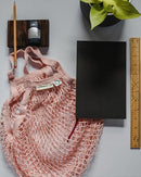 Organic Short Handled String Bag - Blush