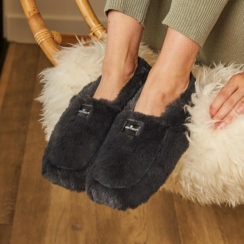 Warmies Luxury Charcoal Slippers